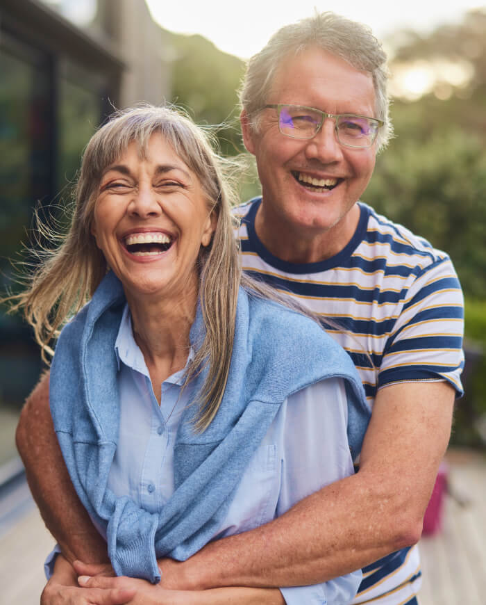 couple smiling