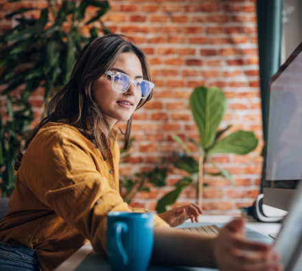 woman at computer