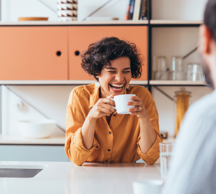 woman smiling